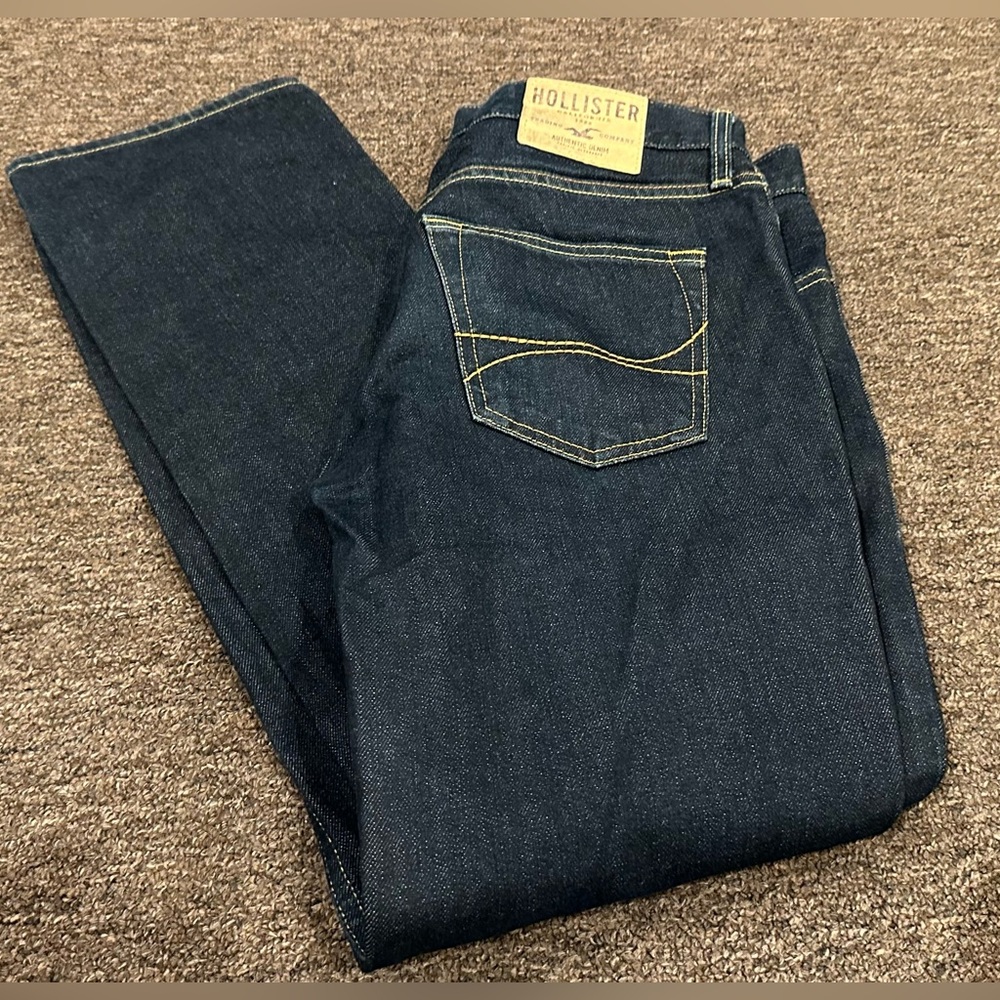 Hollister Slim Straight 30x30 Classic Dark Blue Denim Jeans Mens